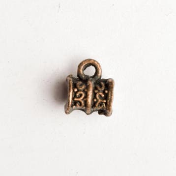 2 x metalen bails rood koper kleur 9 x 10mm oogje: 1,5mm, Ophalen of Verzenden, Nieuw, Bedel
