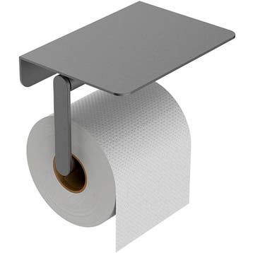 Wiesbaden Alonzo Toiletrolhouder met Planchet - Gunmetal, Ophalen of Verzenden, Nieuw