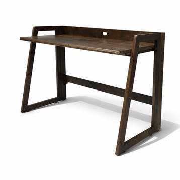 Japandi Bureau Fleur mango walnut - black en naturel, Verzenden, Nieuw