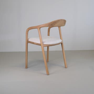 Mera eetkamerstoel met armleuning | Teak | 3 uitvoeringen, Huis en Inrichting, Stoelen, Nieuw, Hout, Modern / minimalistisch / Scandinavisch / Japandi