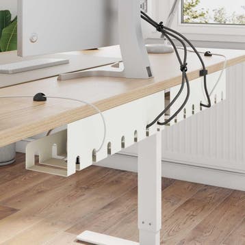 vidaXL Kabelgoot voor onder bureau 2 st Wit 43 x 10 x 10 cm, Verzenden, Nieuw