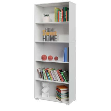 Boekenkast Vela Wit 5 Planken (Meubelen, Interieur), Verzenden