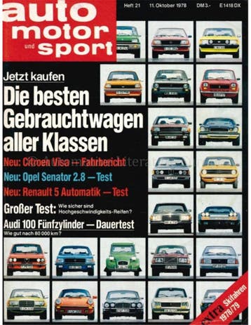 1978 AUTO MOTOR UND SPORT 21 DUITS, Boeken, Nieuw, Author