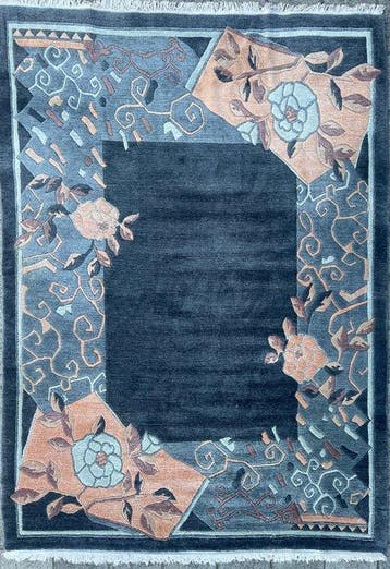 Nepal Art deco design - GEREINIGD - handgeknoopt - wol -, Nieuw