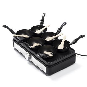 Wok gourmet | Nedis | 600W (6 personen, Anti-aanbaklaag), Verzenden, Nieuw