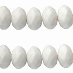20 stuks Witte acryl facet kraal donut 6 x 10mm; gat: 1,6 mm, Ophalen of Verzenden, Nieuw, Kraal