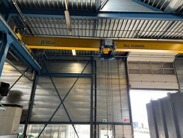 Demag enkelligger bovenloopkraan 13.325mm x 10.000kg 001646U, Ophalen, Gebruikt