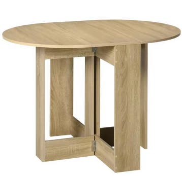 Opvouwbare Eettafel – 2 Klapbladen, Compact en Eikenhout, Verzenden, Nieuw