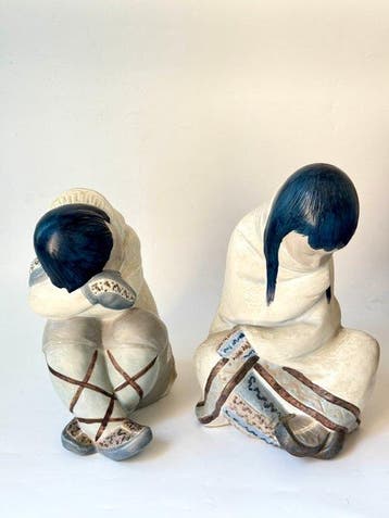 Lladró - sculptuur, Enfants Inuits par Juan Huerta -