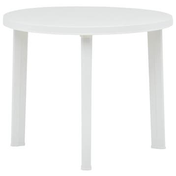 vidaXL Tuintafel 89 cm kunststof wit, Verzenden, Nieuw, Kunststof