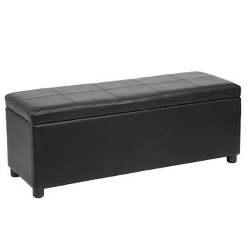 Opbergbank Bukit 118x37x43 cm met opbergruimte zwart [en.cas, Verzenden, Nieuw