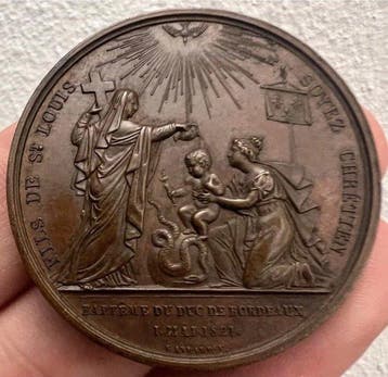 Frankrijk. Medal Durante Luigi XVIII di Borbone (re di