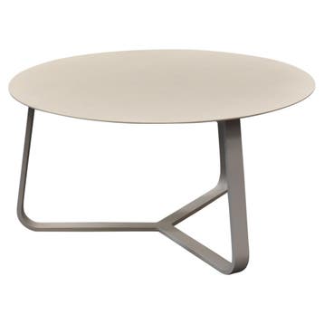 Pula lounge tuintafel 75xH40 cm rond natural sand, Ophalen of Verzenden, Nieuw, Aluminium