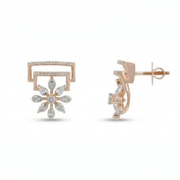 Oorbellen - 18 karaat Roségoud - 0.75ct. tw. Diamant, Nieuw