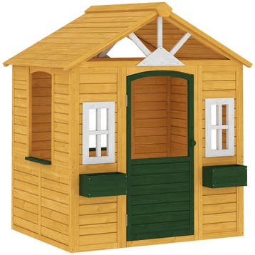 Houten Kinderspeelhuis Buitenspeelhuis Met Deur 3 Ramen 2 Bl, Verzenden, Nieuw