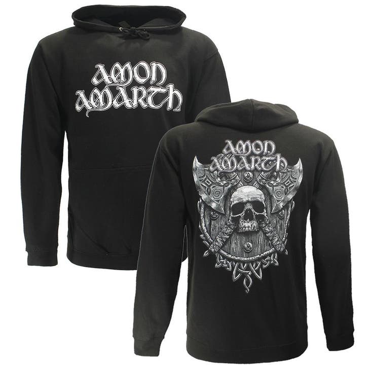 Amon Amarth Grey Skull Hoodie Trui, Kleding | Heren, Truien en Vesten, Verzenden