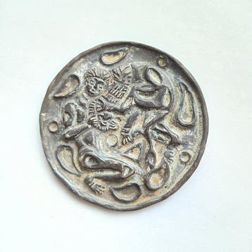 Sogdisch - Centraal-Aziatisch - Zijderoute Zilver Koning die