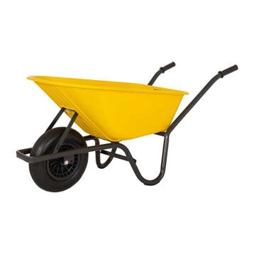 KRUIWAGEN KUNSTSTOF GELE BAK 80 LITER HQ., Verzenden, Nieuw