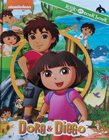 Dora en Diego - Kijkboek - Zoekboek - Nickelodeon, Boeken, Verzenden, Gelezen, Dora en Diego