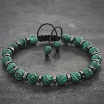 Stijlvolle Malachiet Armband - Natuursteen Kralen voor Dames, Sieraden, Tassen en Uiterlijk, Edelstenen, Verzenden, Nieuw