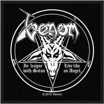 Venom - In League With Satan - patch officiële merchandise, Ophalen of Verzenden, Nieuw, Kleding