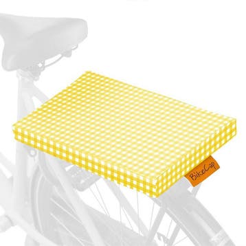 BikeCap Fietskussen Yellow Checkmate, Fietsen en Brommers, Fietsaccessoires | Fietsstoeltjes, Verzenden, Nieuw