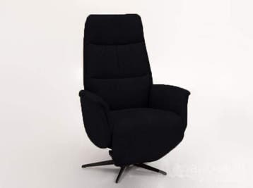 Relaxfauteuil Heino - relaxfauteuils - Zwart, Huis en Inrichting, Stoelen, Nieuw, Zwart, Leer