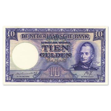 10 Gulden Willem I - Staatsmijnen 1945 ZFr+, Verzenden