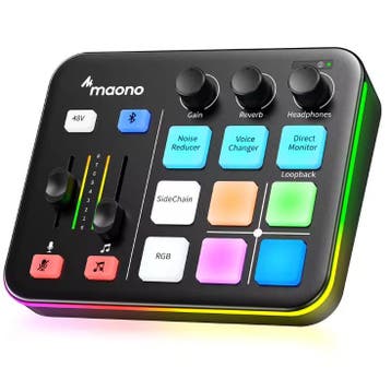 Gaming Audio Mixer XLR RGB Sound Effects Bluetooth Stream, Muziek en Instrumenten, Soundmodules, Verzenden, Nieuw