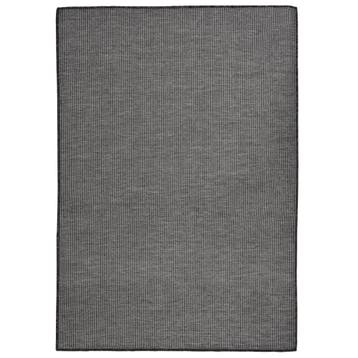 vidaXL Buitenkleed platgeweven 160x230 cm grijs, Verzenden, Nieuw, Grijs