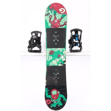 115 kinder snowboard BURTON LTR, black/green/red, woodcore,, Verzenden, Gebruikt