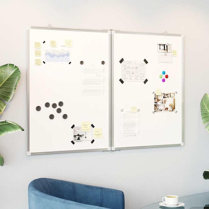 vidaXL Whiteboard magnetisch inklapbaar 120x80x1,7 cm, Zakelijke goederen, Kantoor en Winkelinrichting | Kantoorartikelen, Verzenden