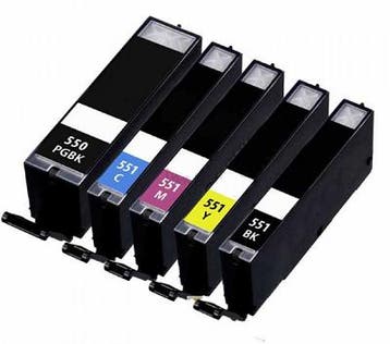 Huismerk Canon PGI-550 XL + CLI-551 XL met chip (set), Verzenden, Nieuw