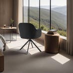 Lona fluwelen draaistoel met dikke vulling - zwart/zwart, Se, Huis en Inrichting, Stoelen, Verzenden, Nieuw