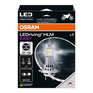 Osram H7/H18 LEDriving HLM Easy Motorlamp, Verzenden
