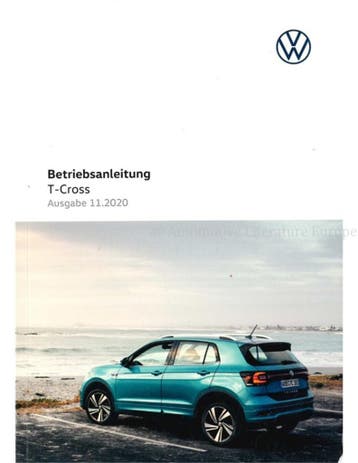 2020 VOLKSWAGEN T-CROSS INSTRUCTIEBOEKJE DUITS, Auto diversen, Handleidingen en Instructieboekjes