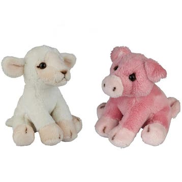 Boerderij dieren knuffels - pluche - varken en schaap - 15, Verzenden, Nieuw