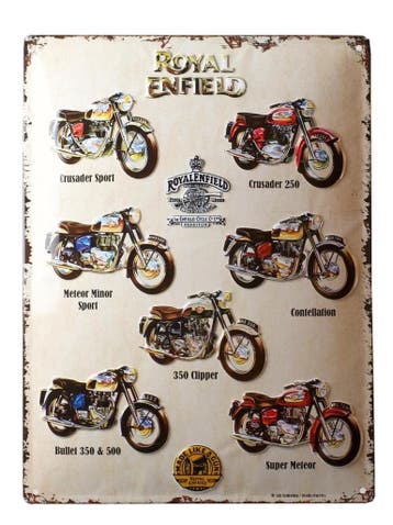 Royal enfield reclamebord, Verzamelen, Ophalen of Verzenden, Nieuw