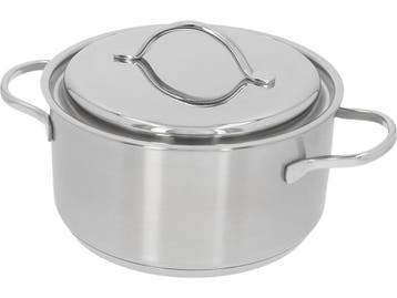 Demeyere Resto 3 - Kookpan inductie - 18 cm - RVS - Deksel, Verzenden, Zo goed als nieuw