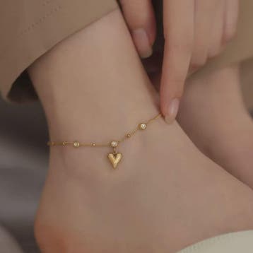 Dames Anklet Hart & Veer | Roestvrij Staal Multi-layer Ketti, Verzenden, Nieuw