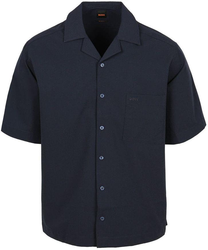 BOSS Lapisy Overhemd Navy maat M Heren, Kleding | Heren, Overhemden, Blauw, Nieuw, Verzenden