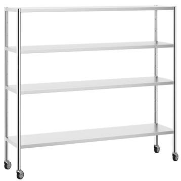 GGM Gastro | Rvs rek PREMIUM - 2000x500mm - met 4 schappen |, Verzenden, Nieuw in verpakking