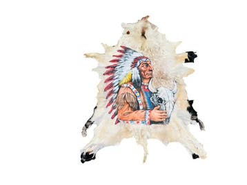 Veiling - Decoratieve Huid met Beschildering Indiaan & Buffe