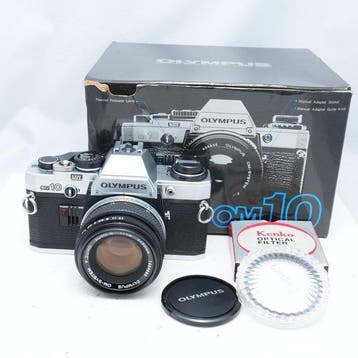 Olympus OM10 + F.Zuiko Auto-S 50mm F1.8 Analoge camera, Nieuw