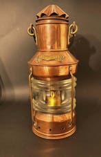 Anchor lamp, Navigation lamp - Koper, Messing, Glas