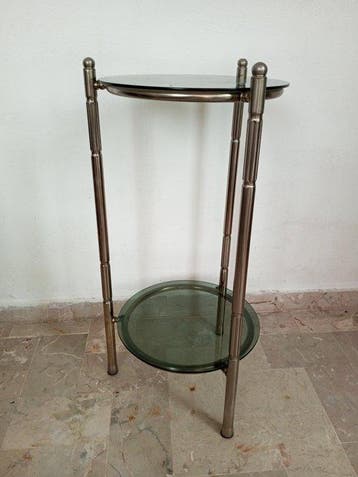 Bijzettafel - bijzettafel - Glas, Metaal, Perspex