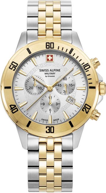 Swiss Alpine Military 7024.9142 Cruiser chronograaf horloge, Overige merken, Staal, Verzenden, Polshorloge