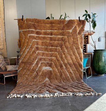 Moderne Marokkaanse Mrirt Tapijt – Berber Wol Textuurontwerp, Huis en Inrichting, Stoffering | Tapijten en Kleden, Nieuw