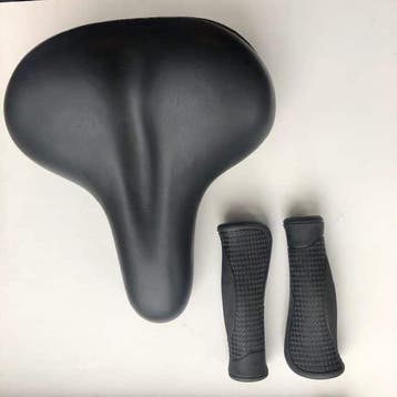 Luxe zadel + handvatten set zwart (handvatten tijdelijk, Verzenden, Nieuw, Selle Comfort