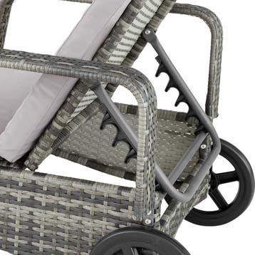 Wicker ligbed Cassis - grijs, Verzenden, Nieuw